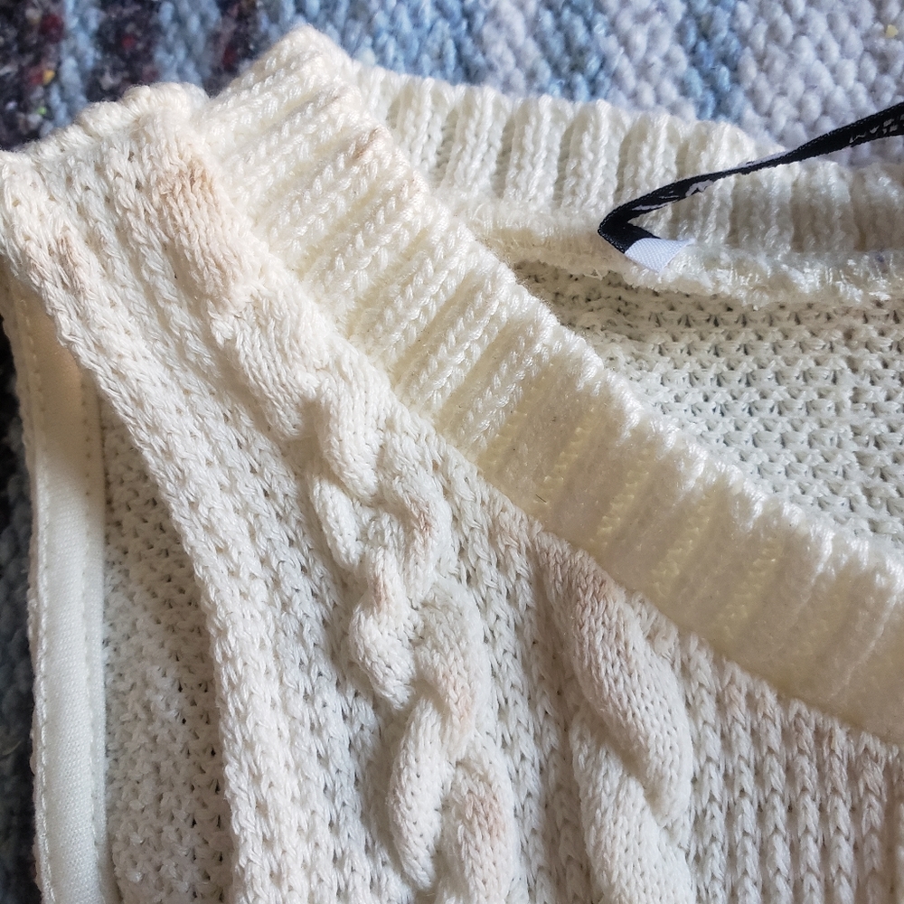 ZARA CABLE KNIT SWEATER DRESS - Picture 6 of 6